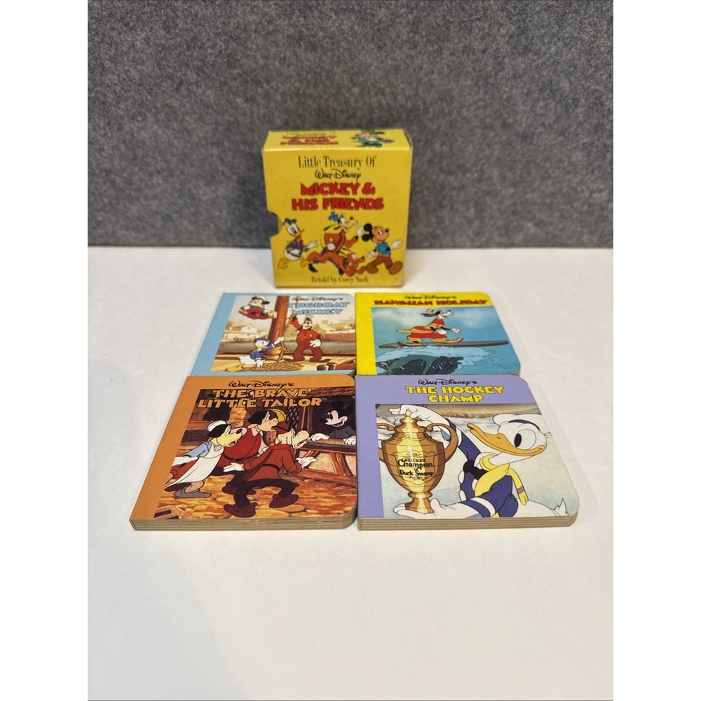 Little Treasury of Walt Disney Mickey Mouse Friends Board Books Slipcase 4 Only